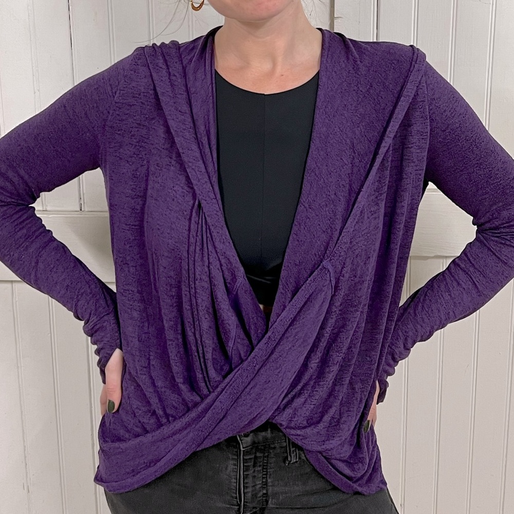 Zella wrap top with hood